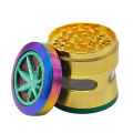 New Zinc Alloy 63mm 4 parts herb grinder weed grinder with See-through Window colorful herb crusher smoking accessories